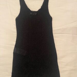 Zara Black Sheer Sleeveless Mini Dress